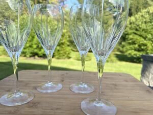 DaVinci Prato Crystal 8-5/8” Tall Water Goblet 12oz ~ Set Of 4